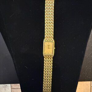 Pulsar Quartz Gold Toned Wristwatch, Men's